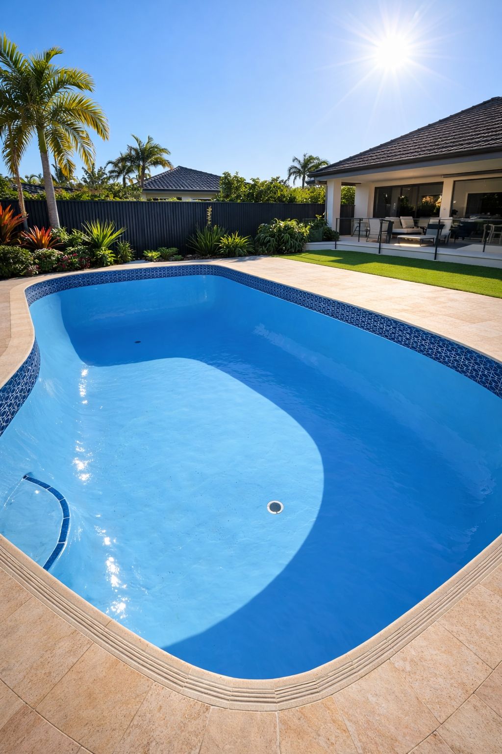 Marblesheen pool after epoxy resurfacing Brisbane
