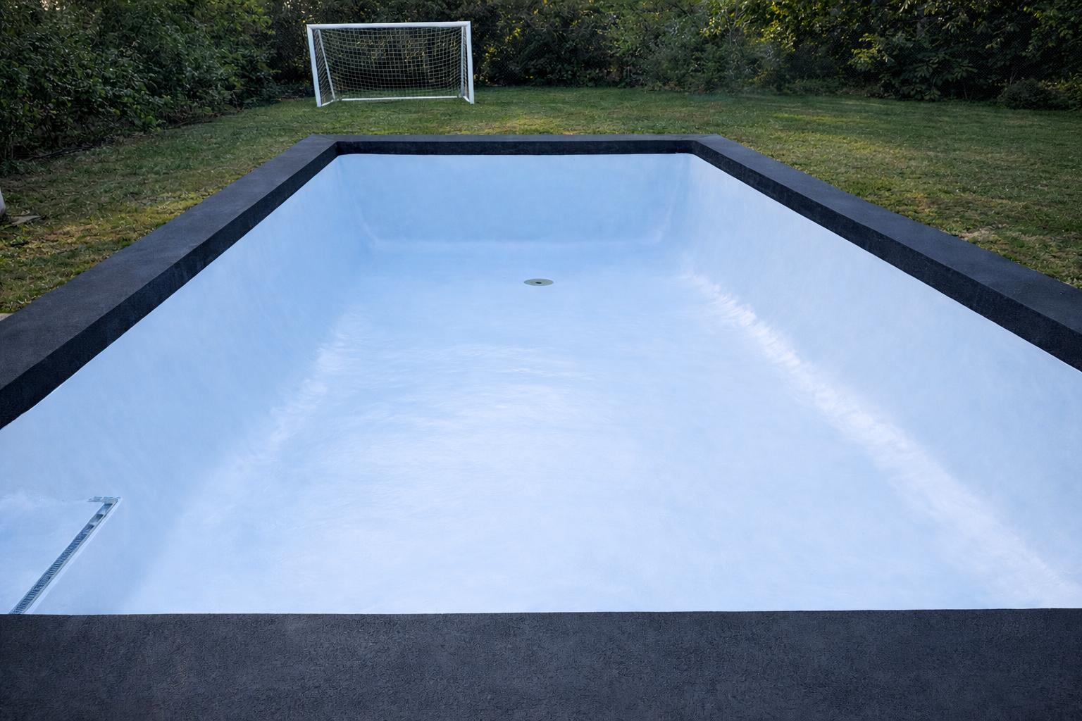 Concrete pool repaint Brisbane — 2-coat epoxy after