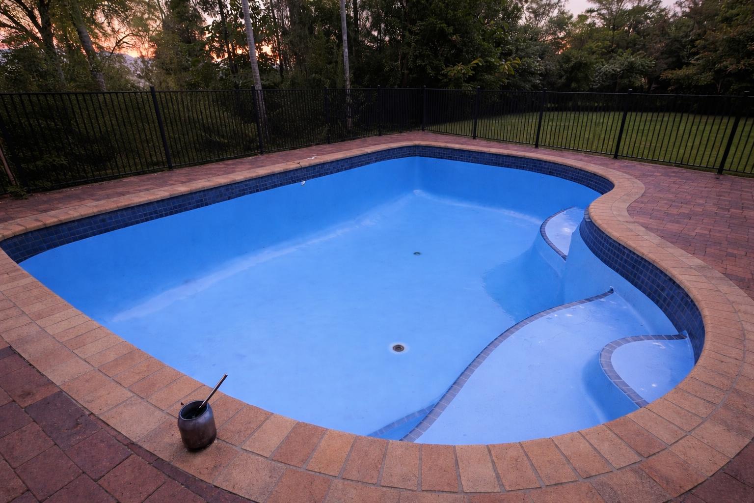 Pool resurfacing Gold Coast — concrete pool after LuxaPool epoxy