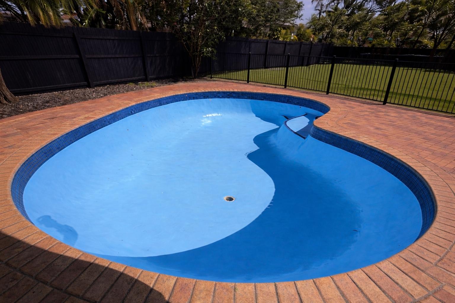 Pool resurfacing Gold Coast — before and after epoxy finish